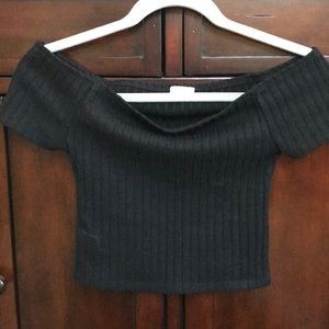 Brandy Melville off the shoulder crop top